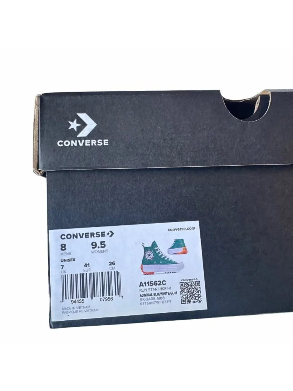 ⭐Converse Run Star Hike Hi Platform 9.5 Women Shoes Floral Green Sneaker A11562C - Picture 10 of 12